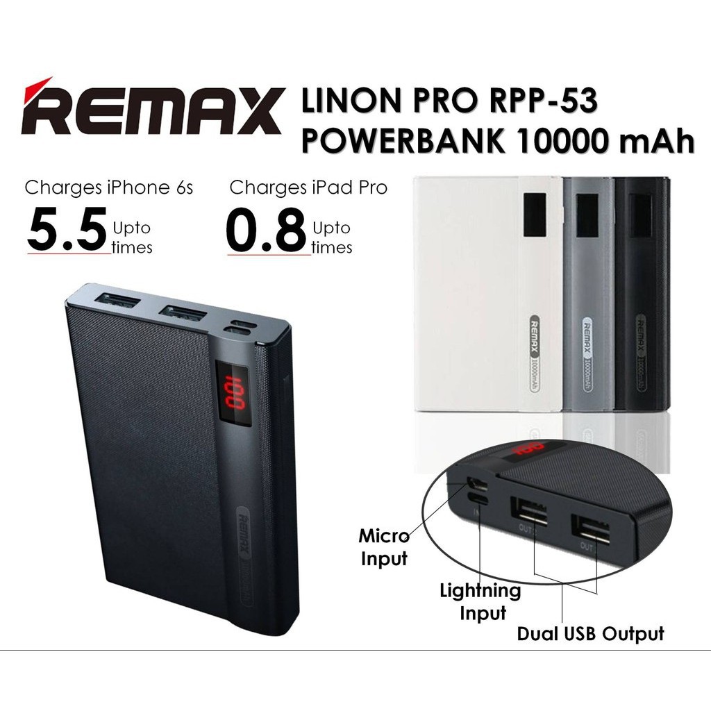 Remax RPP-53 Linon Pro Powerbank (10000mAh) – Value Passion